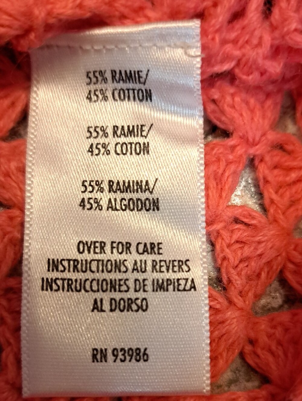 Casual Corner Coral Pink Crochet Cardigan - Picture 8 of 8